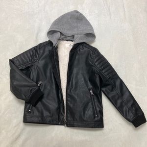 H&M Boys Faux Leather Jacket size 6x